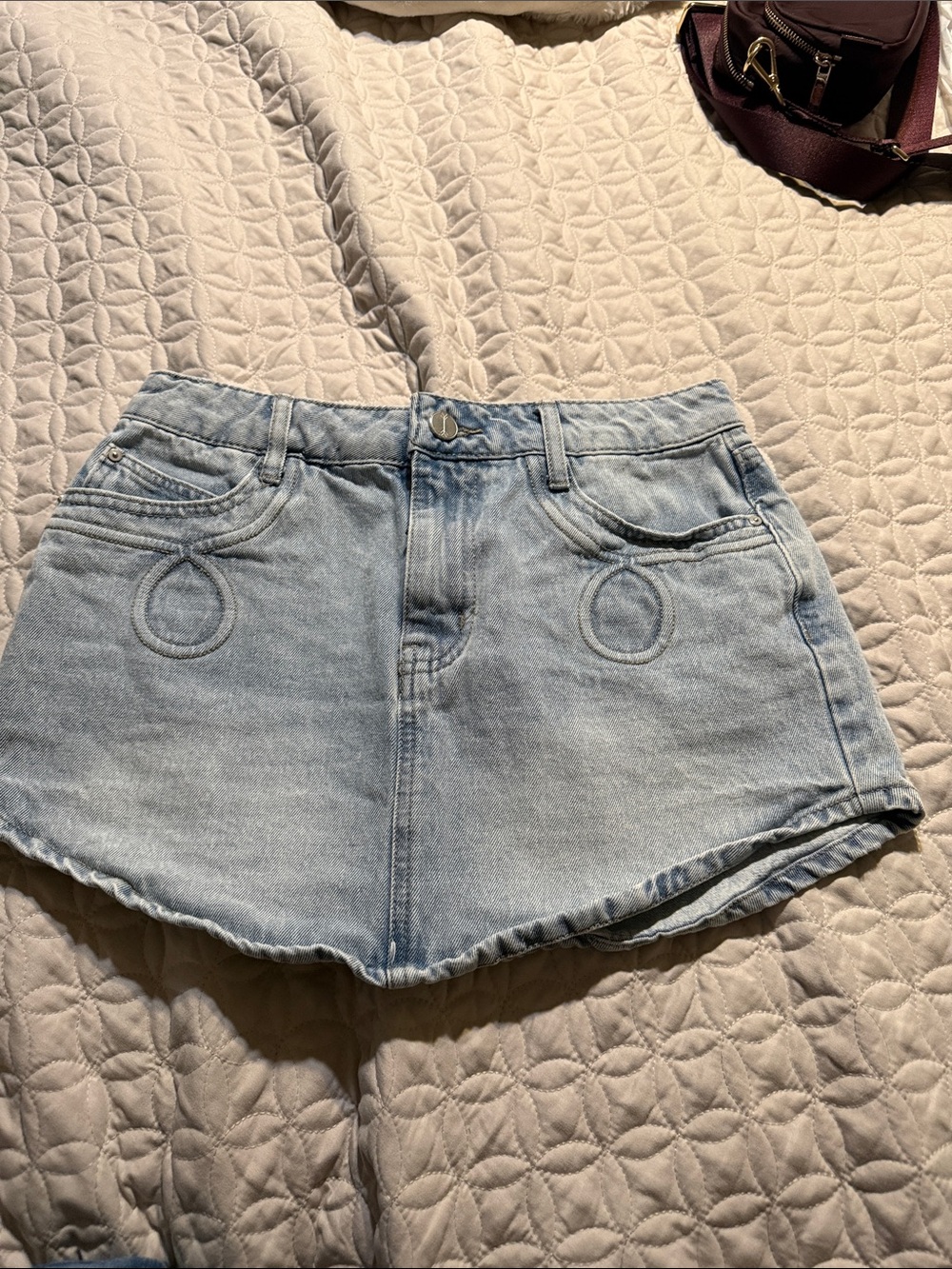 Western denim skirt